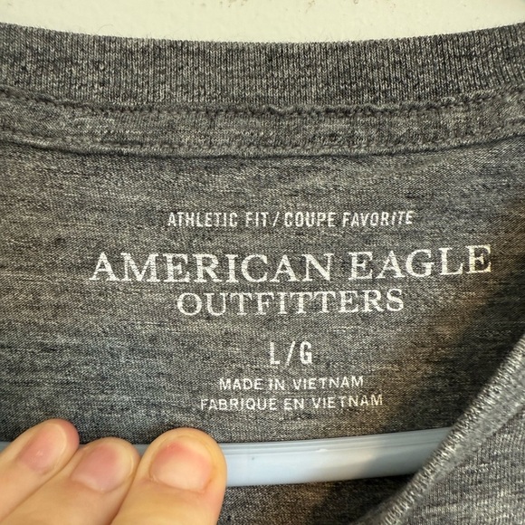 2/$15 American Eagle - Men’s Gray Short Sleeve T-Shirt Casual Crewneck Large - Picture 6 of 8